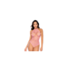 Body rose en résille à motif cœur - Mapalé